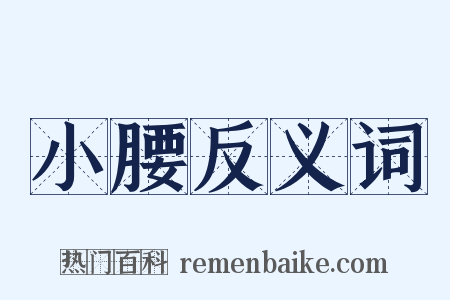 小腰反义词是什么意思的图片